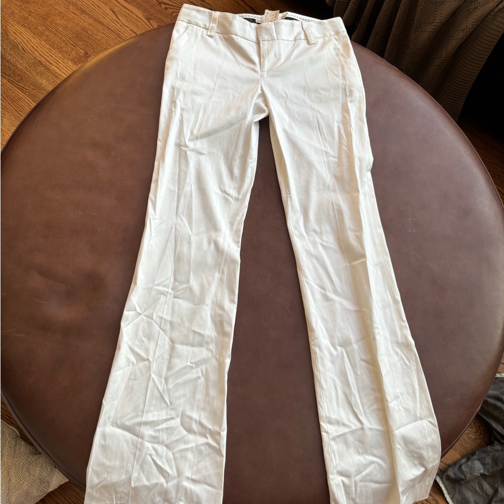 Alice + Olivia Towork White Wide Leg Trouser Pants Size 6